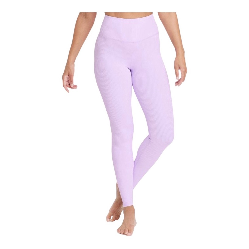 Nwt UPF 50+ Ribbed Curvy Leggings 27" - All in Motion Lilac Purple M